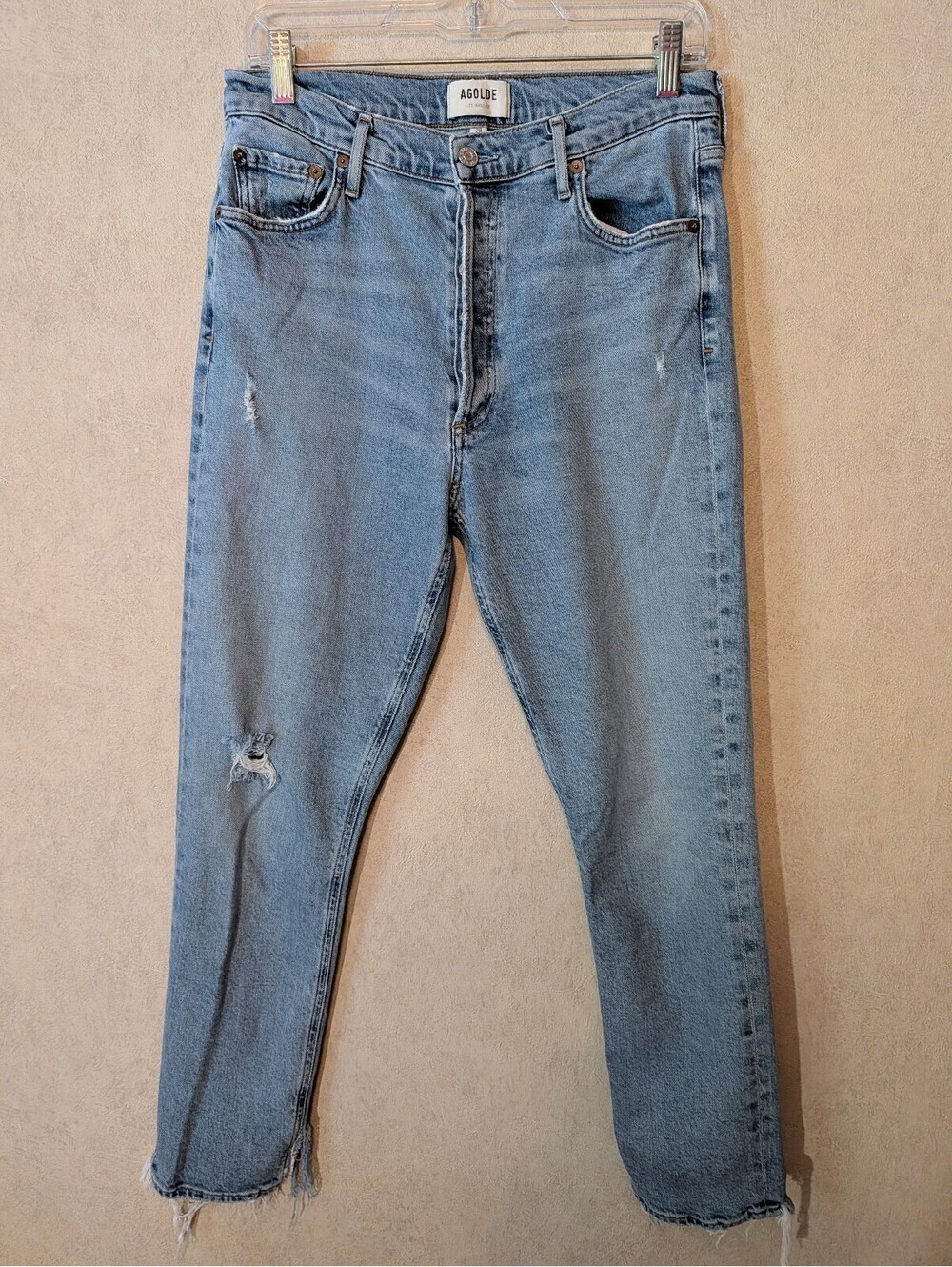 AGOLDE light wash distressed nico jeans sz 29